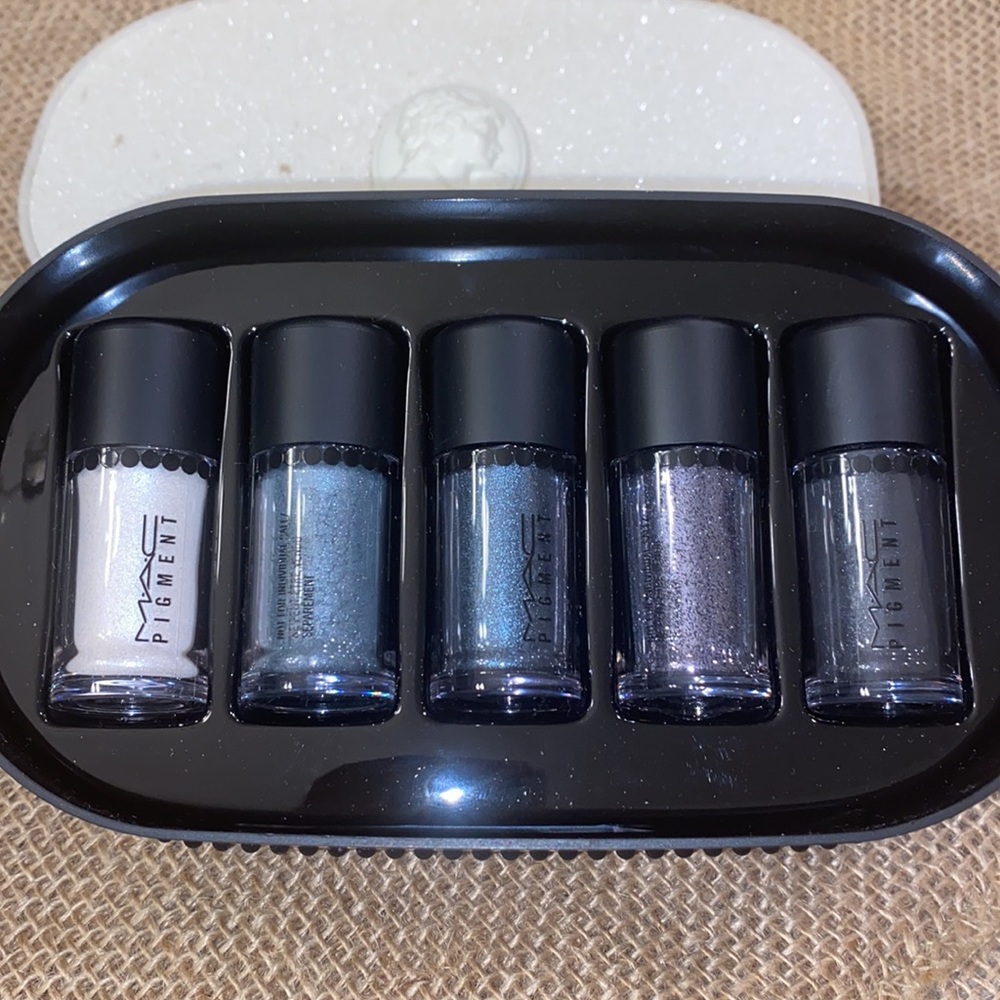 Silver/blue pigment/glitter mini set